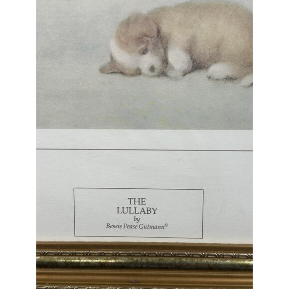 Vintage THE LULLABY By Bessie Pease Gutman Wood Frame Ivory Mat Art Print - Picture 6 of 10